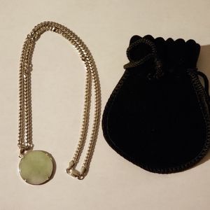 Italian Sterling Silver Pendent with Moon Stone.
